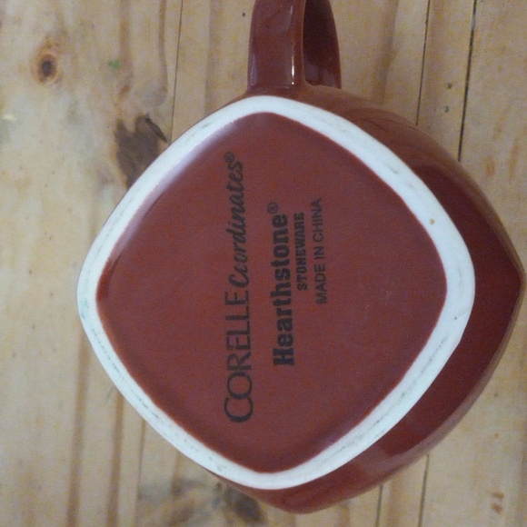 CORELLE Large Creamer, Dark Burgundy Red Jar, Coordinates Hearthstone Stoneware - Picture 4 of 4